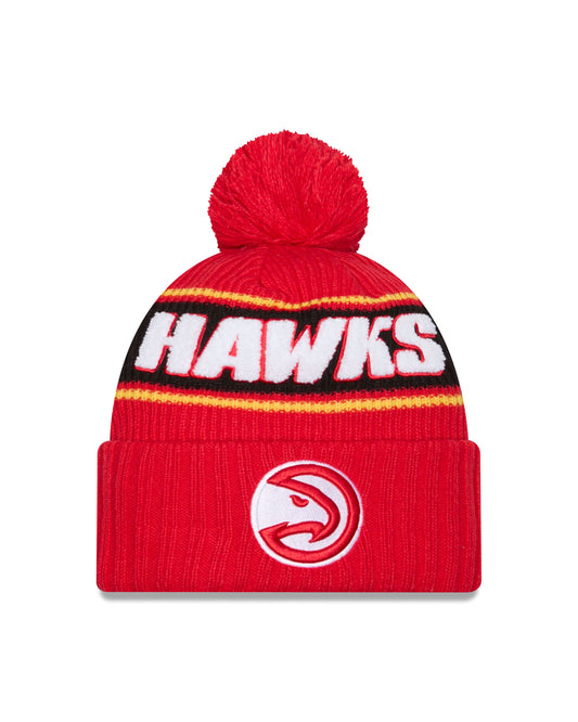 NBA Knit Hat Cuffed Pom Bold Hawks