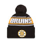 NHL Knit Hat Cuffed Pom Bold Bruins