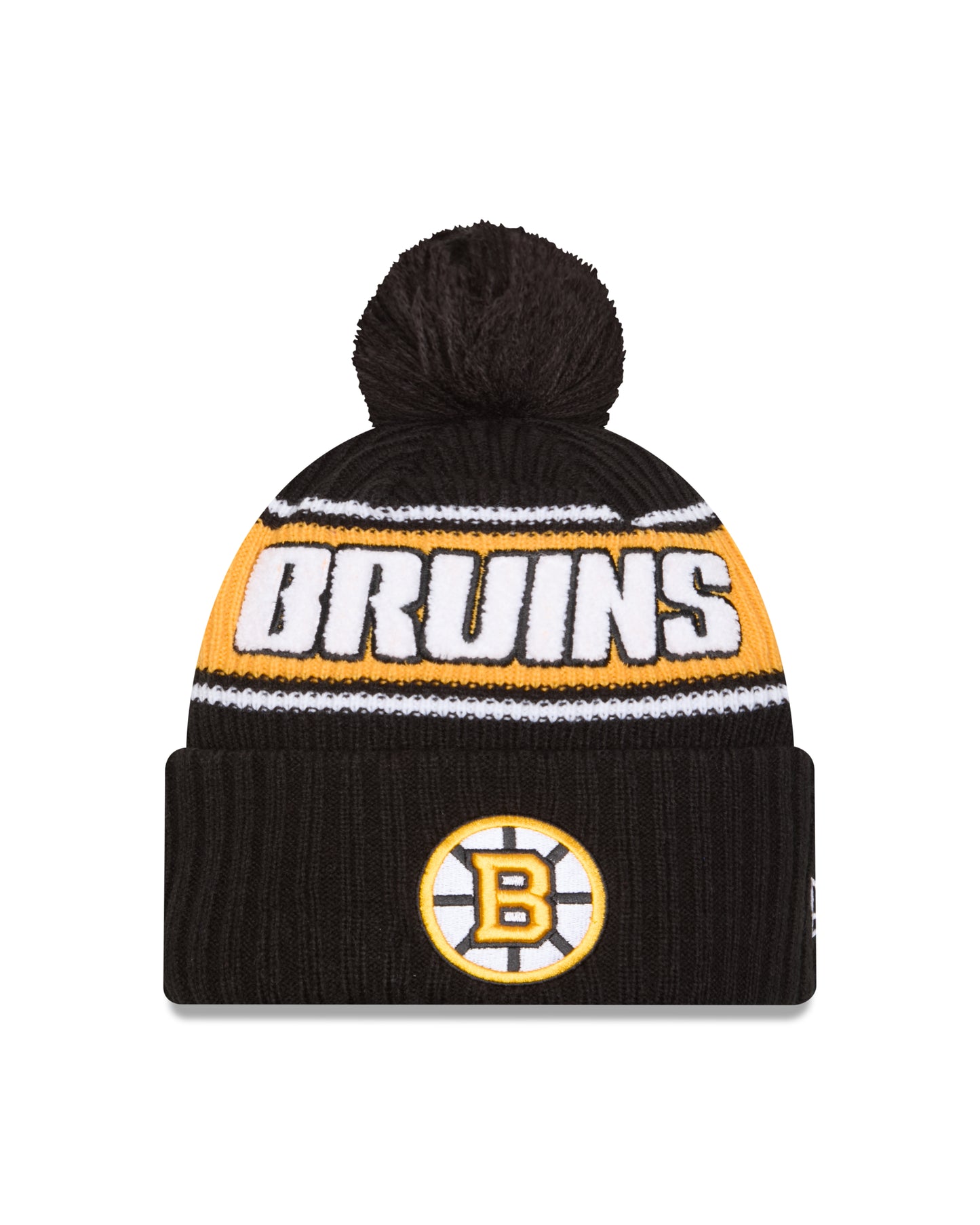 NHL Knit Hat Cuffed Pom Bold Bruins
