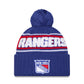 NHL Knit Hat Cuffed Pom Bold Rangers