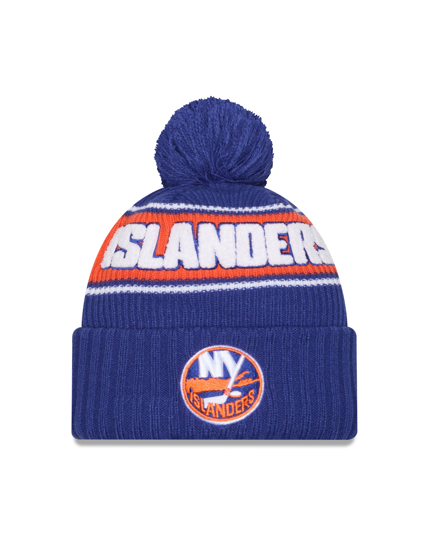 NHL Knit Hat Cuffed Pom Bold Islanders
