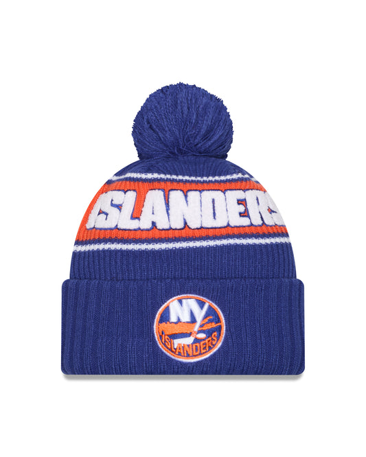 NHL Knit Hat Cuffed Pom Bold Islanders