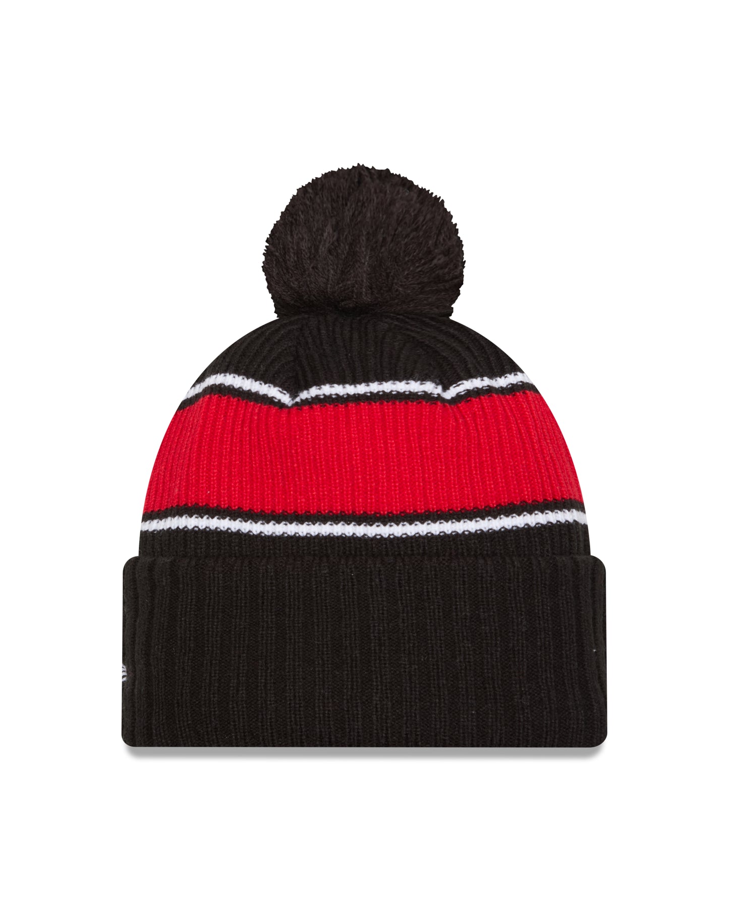 NHL Knit Hat Cuffed Pom Bold Blackhawks