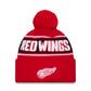 NHL Knit Hat Cuffed Pom Bold Red Wings