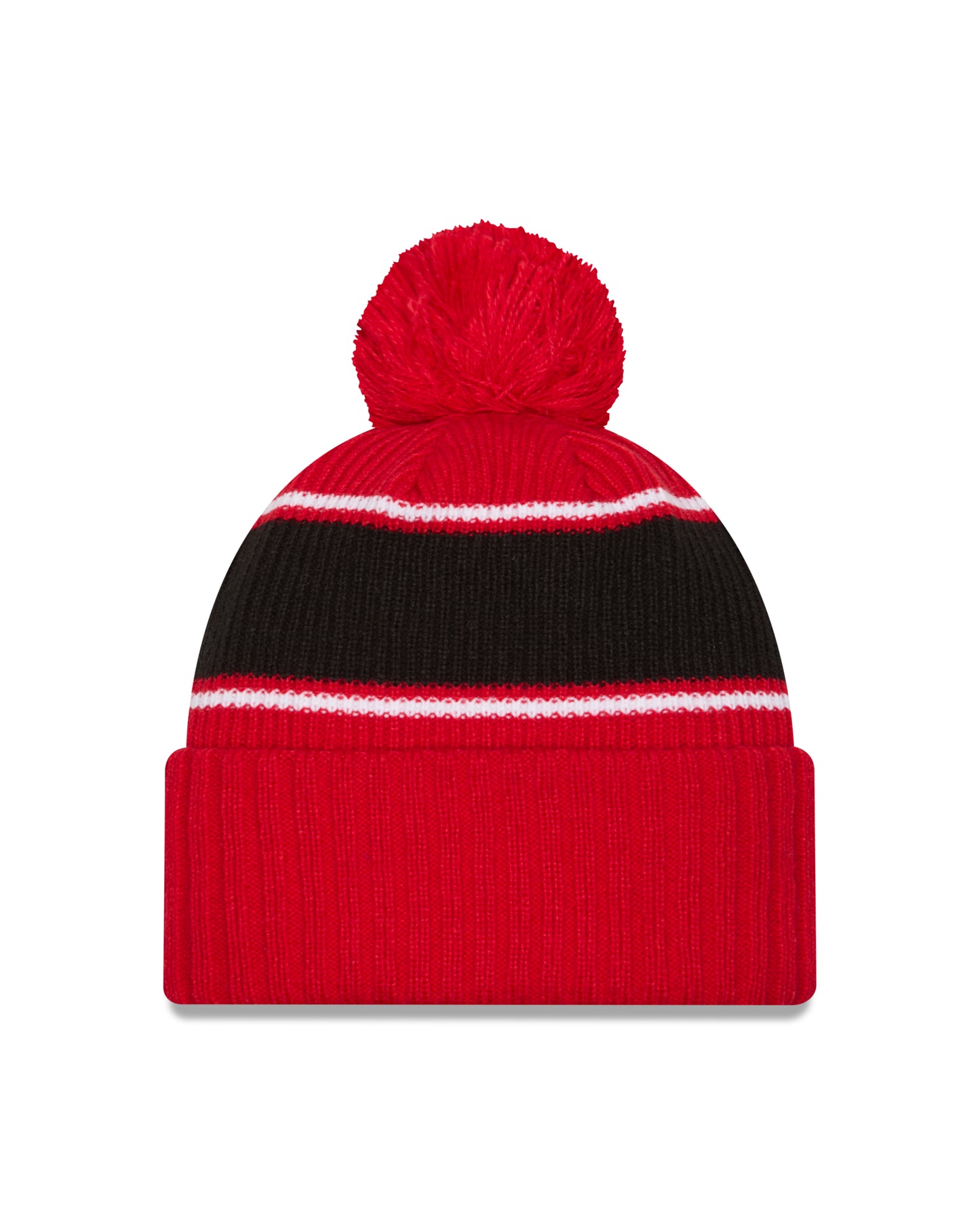 NHL Knit Hat Cuffed Pom Bold Red Wings