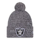 NFL Knit Hat Pom Marled Raiders