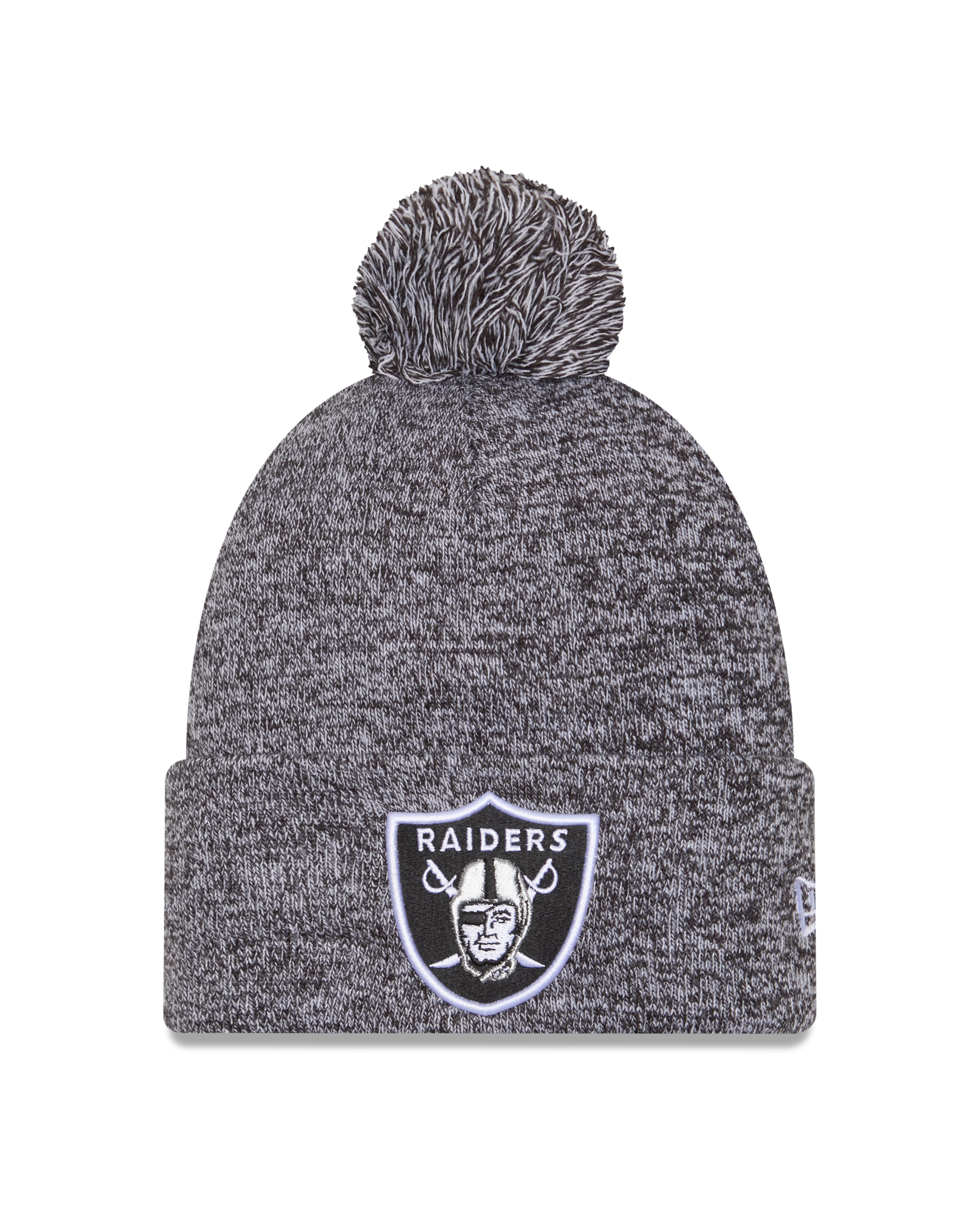 NFL Knit Hat Pom Marled Raiders