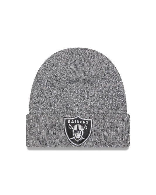 NFL Knit Hat Reflective Gray Beanie Raiders