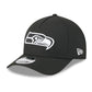 NFL Hat 940 Snapback A-Frame M-Crown Black and White Seahawks