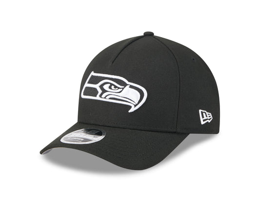 NFL Hat 940 Snapback A-Frame M-Crown Black and White Seahawks