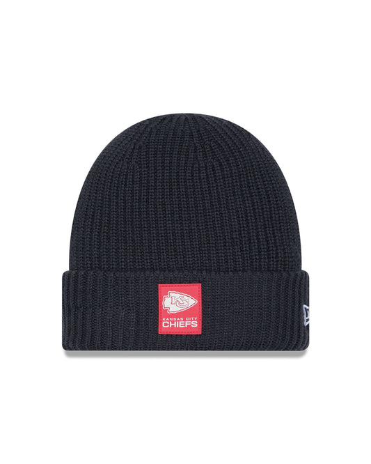 NFL Knit Hat Beanie Sideline 2025 Storm Gray Color Wave Chiefs