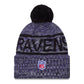 NFL Knit Hat Sideline 2025 Color Wave Ravens