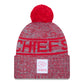NFL Knit Hat Sideline 2025 Gray Color Wave Chiefs