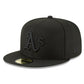 MLB Hat 5950 Tonal Black Sacramento Patch Athletics