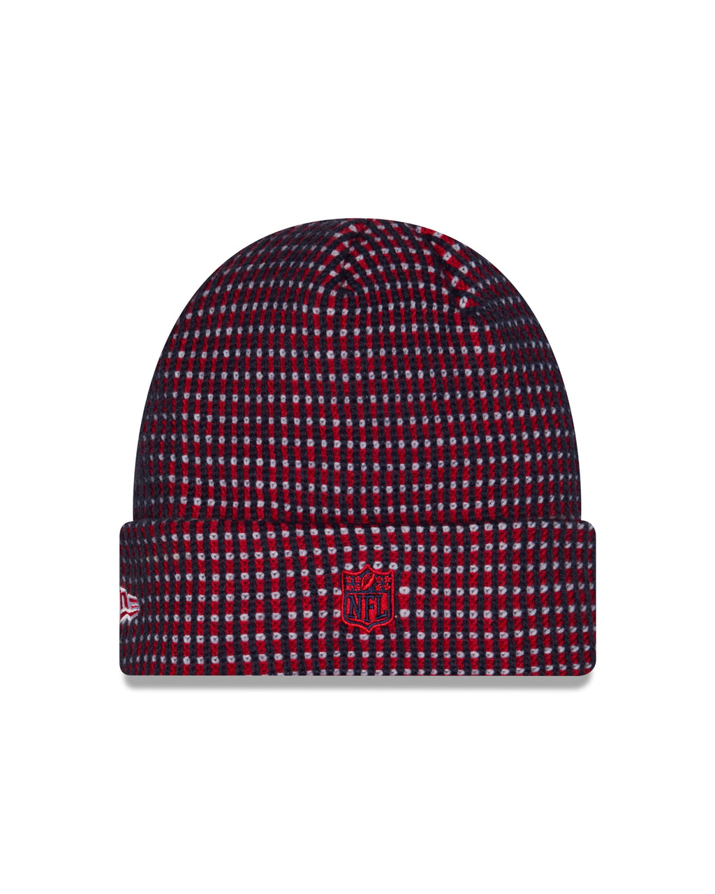 NFL Knit Hat 2026 Sideline Cuffed Beanie Patriots (Red and Blue)