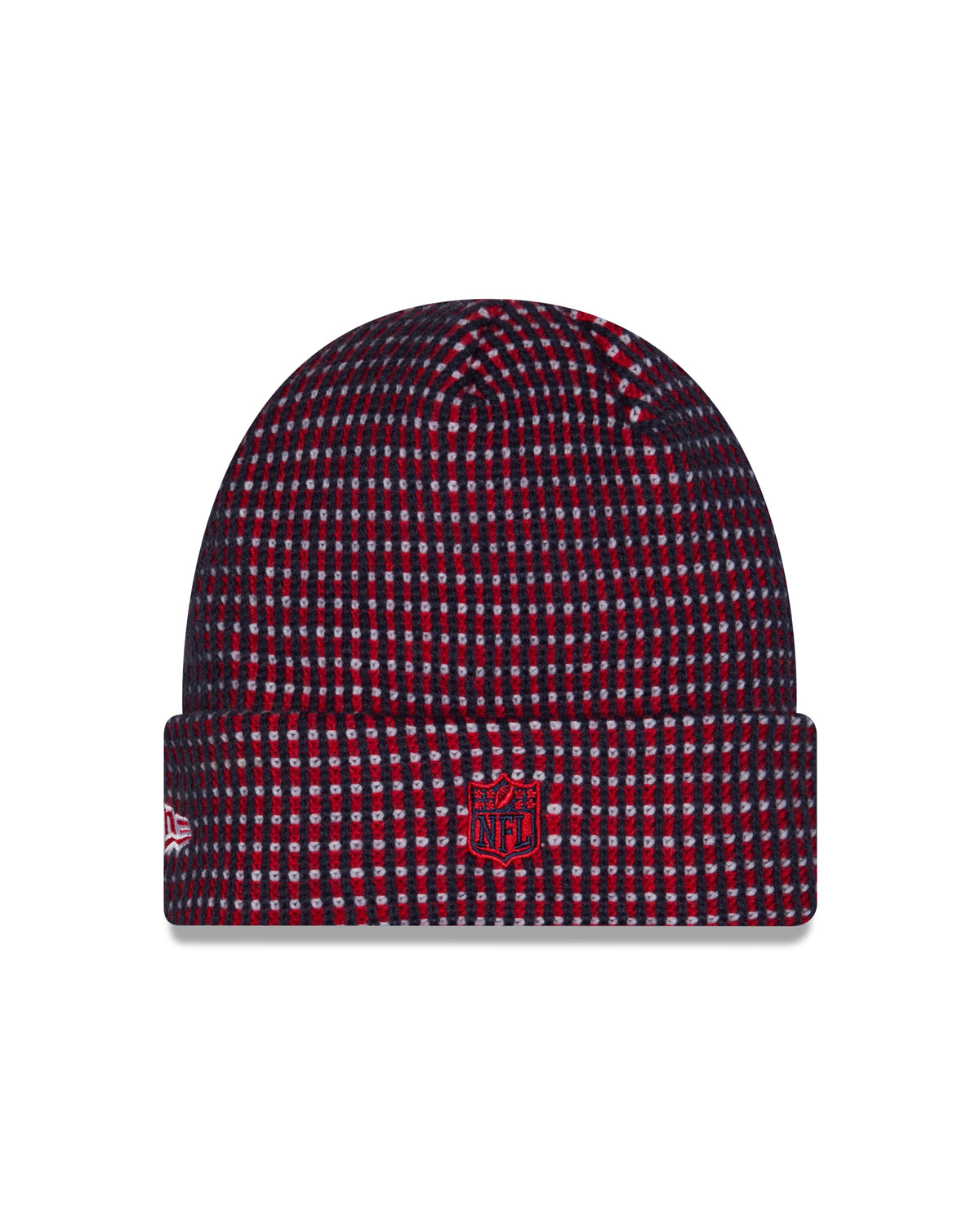 NFL Knit Hat 2026 Sideline Cuffed Beanie Patriots (Red and Blue)