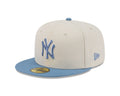 MLB Hat 5950 2T Color Pack Yankees White and Light Blue