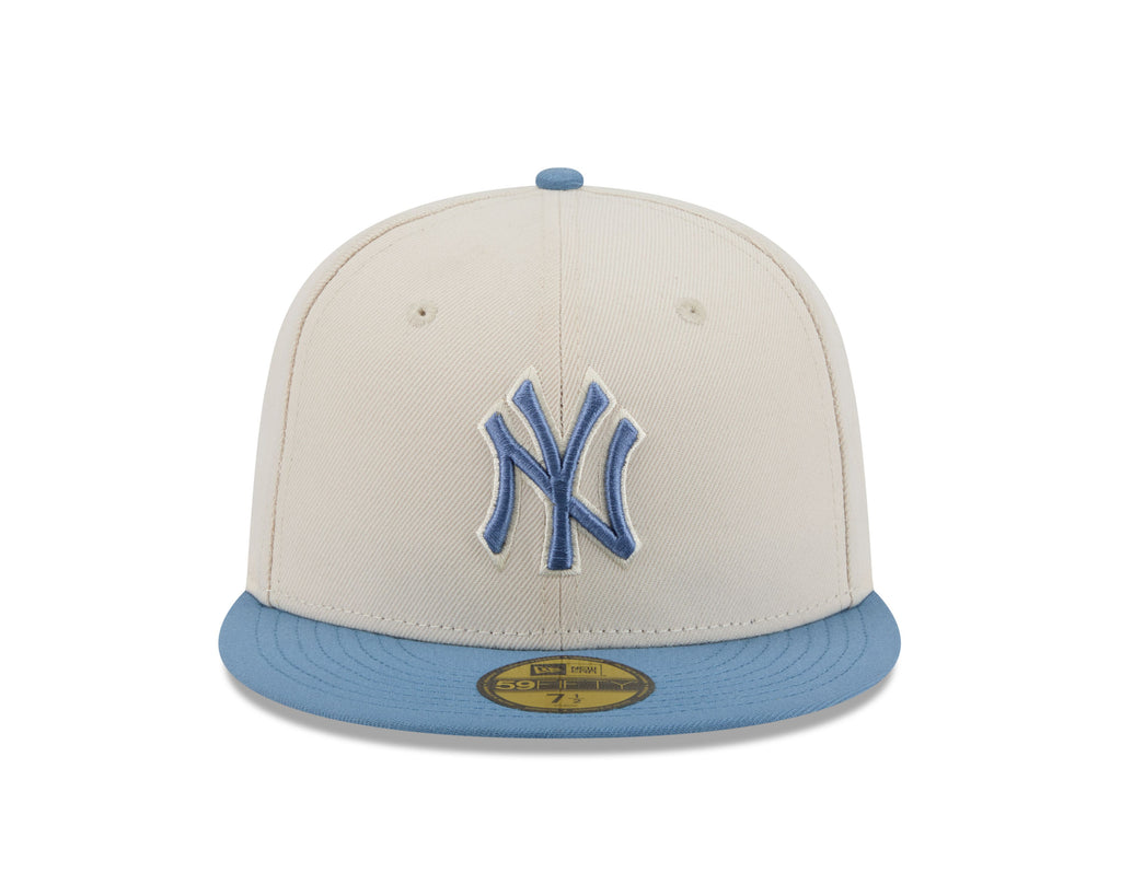 MLB Hat 5950 2T Color Pack Yankees White and Light Blue
