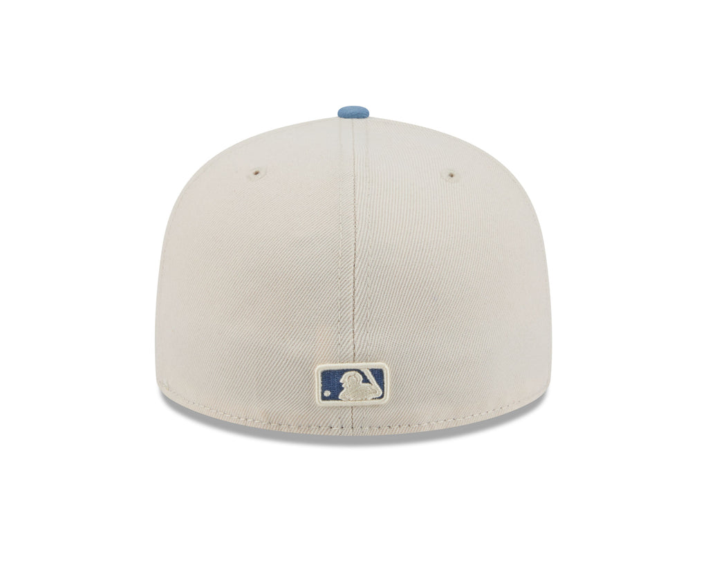 MLB Hat 5950 2T Color Pack Yankees White and Light Blue