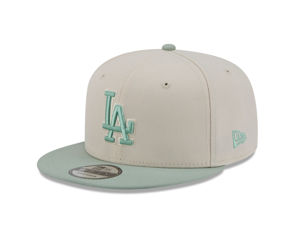MLB Hat 5950 2T Color Pack Dodgers White and Mint Green