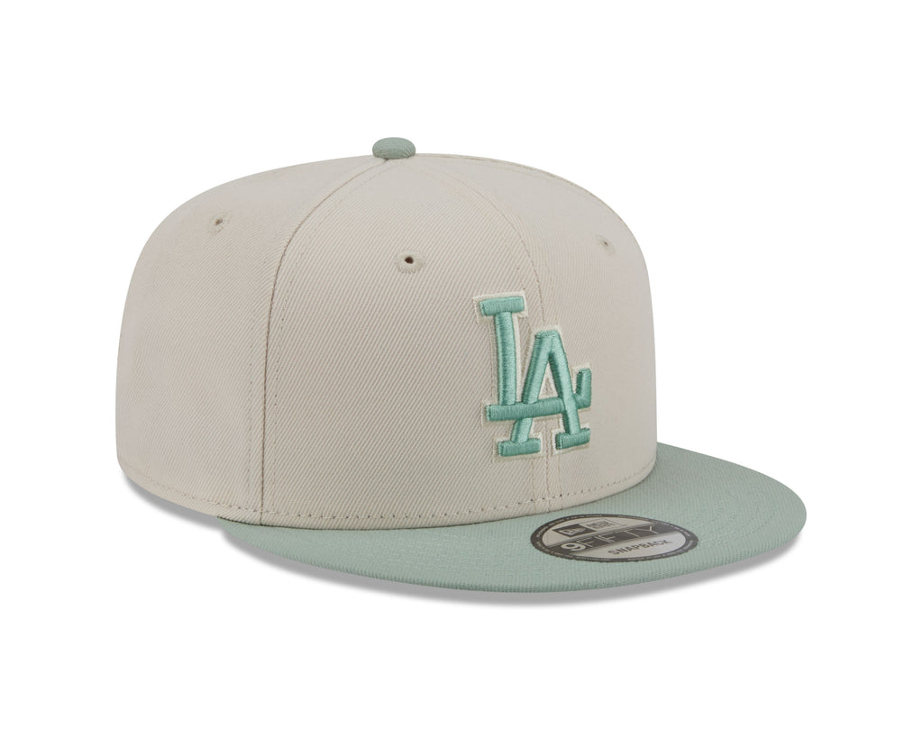 MLB Hat 5950 2T Color Pack Dodgers White and Mint Green