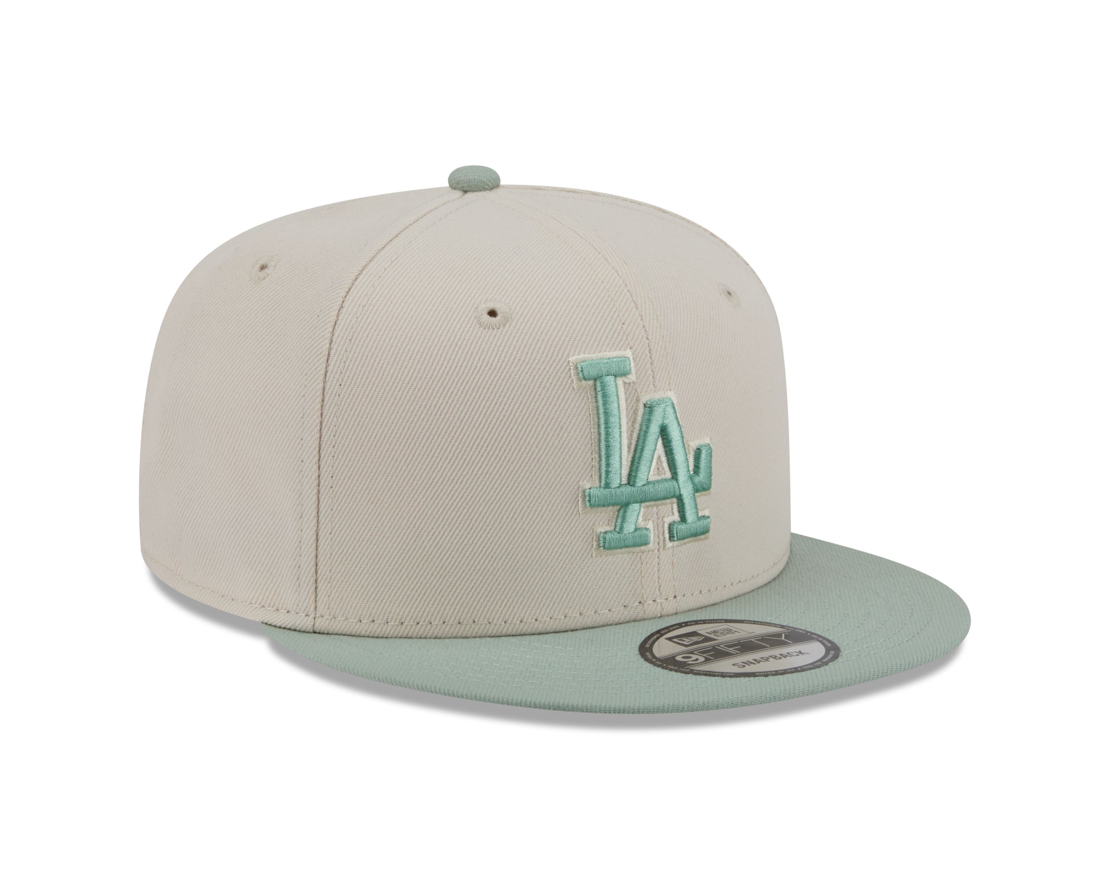 MLB Hat 5950 2T Color Pack Dodgers White and Mint Green
