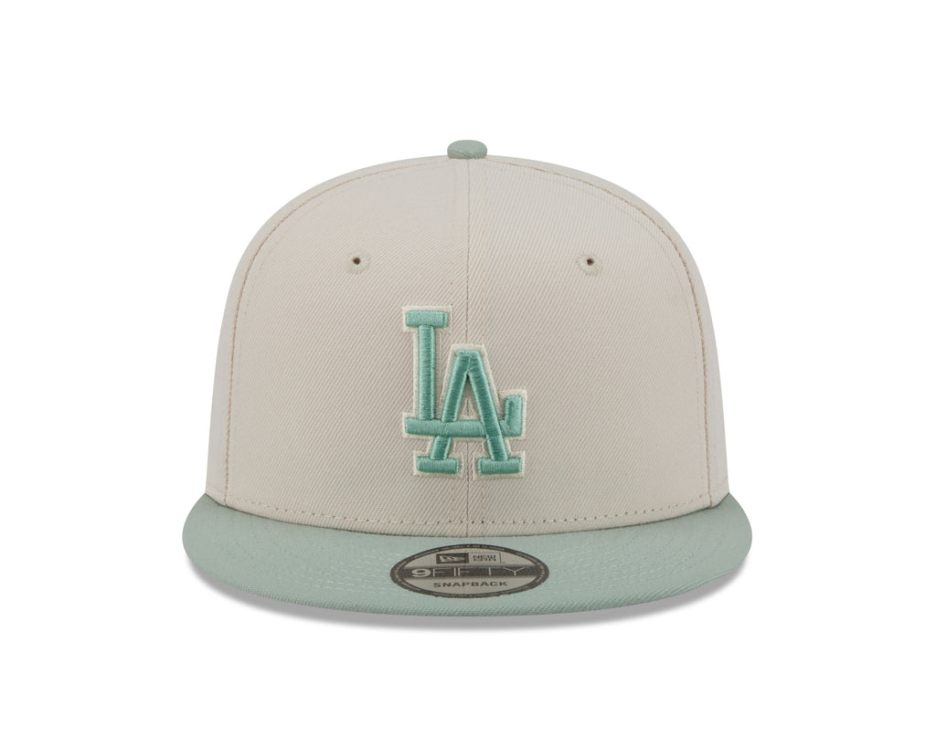 MLB Hat 5950 2T Color Pack Dodgers White and Mint Green