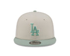 MLB Hat 5950 2T Color Pack Dodgers White and Mint Green