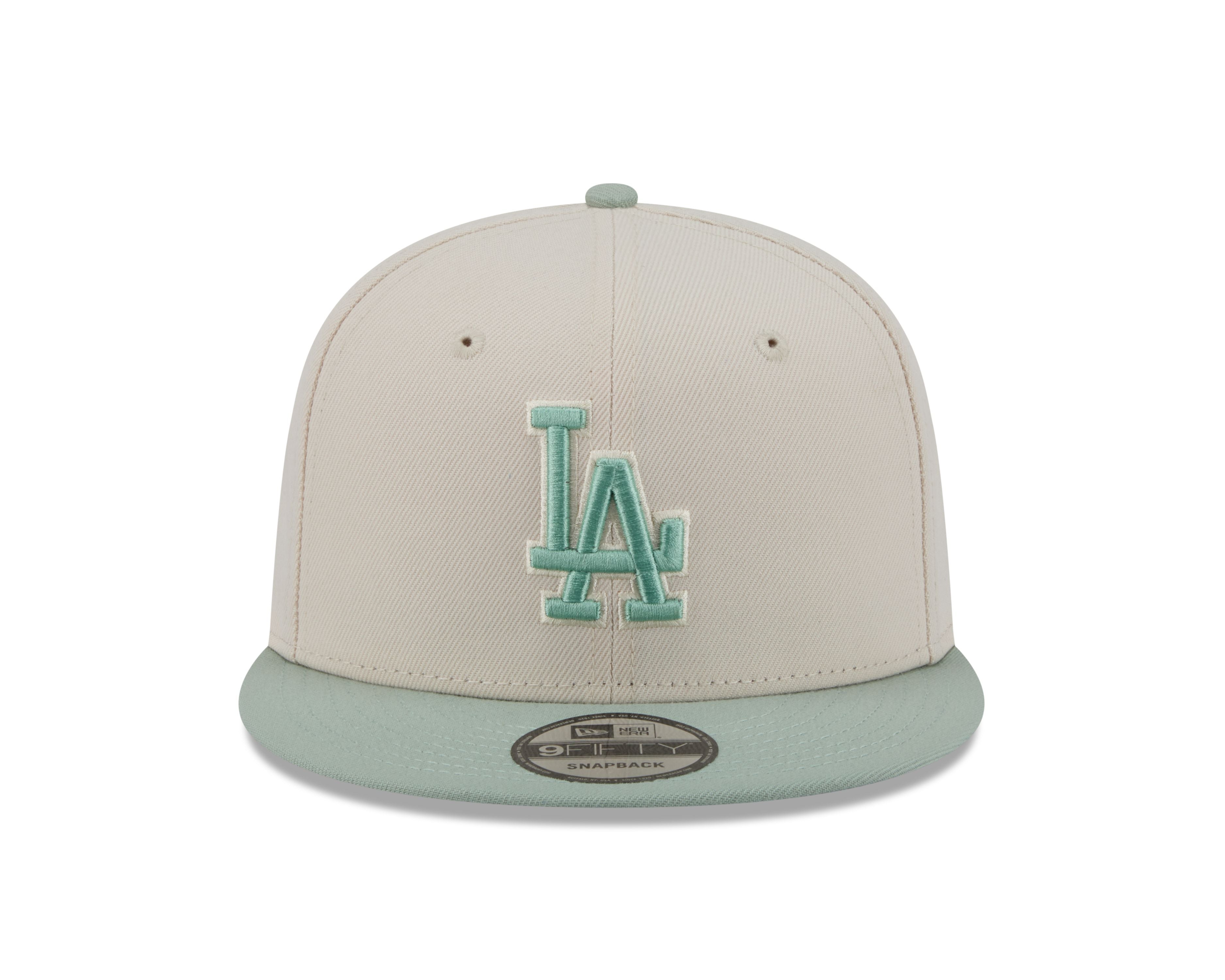MLB Hat 5950 2T Color Pack Dodgers White and Mint Green