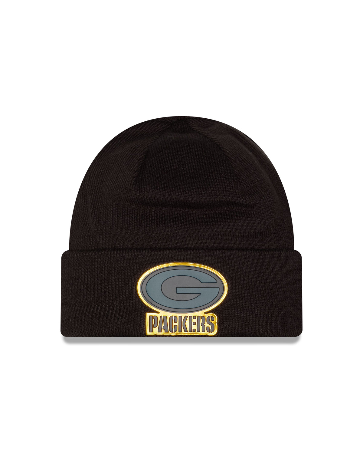 NFL Knit Hat Tonal Chrome Cuff Packers