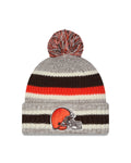 NFL Knit Hat Pom Stripe Browns