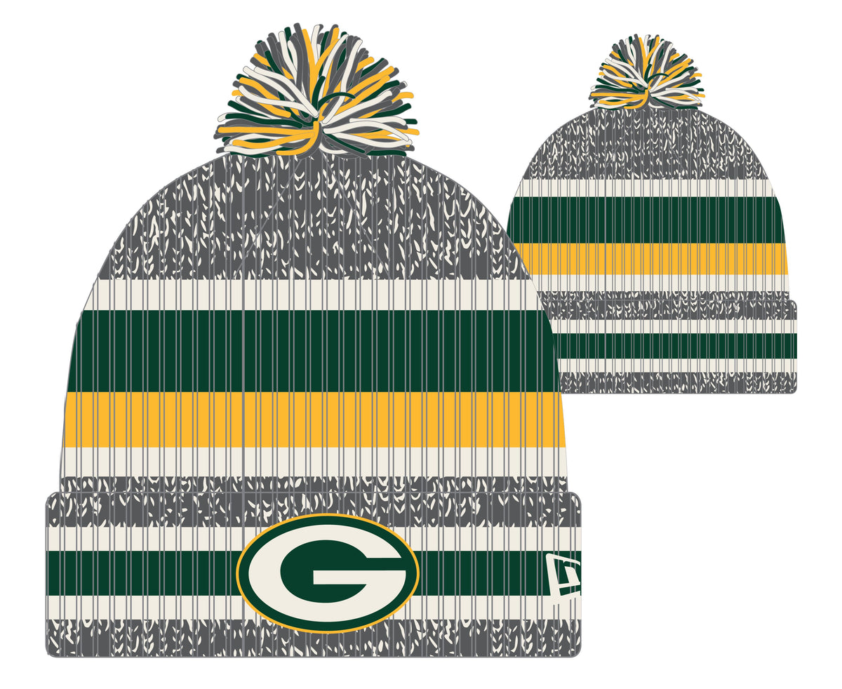 NFL Knit Hat Pom Stripe Packers