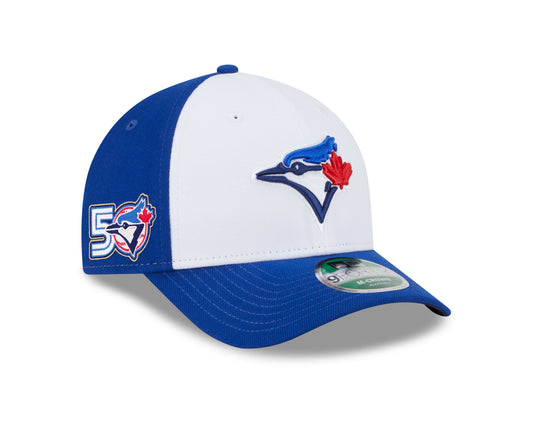 MLB Hat 940 M-Crown 50th Anniversary Side Patch Alternate 3 Player Replica Adjustable Blue Jays (White and Blue)