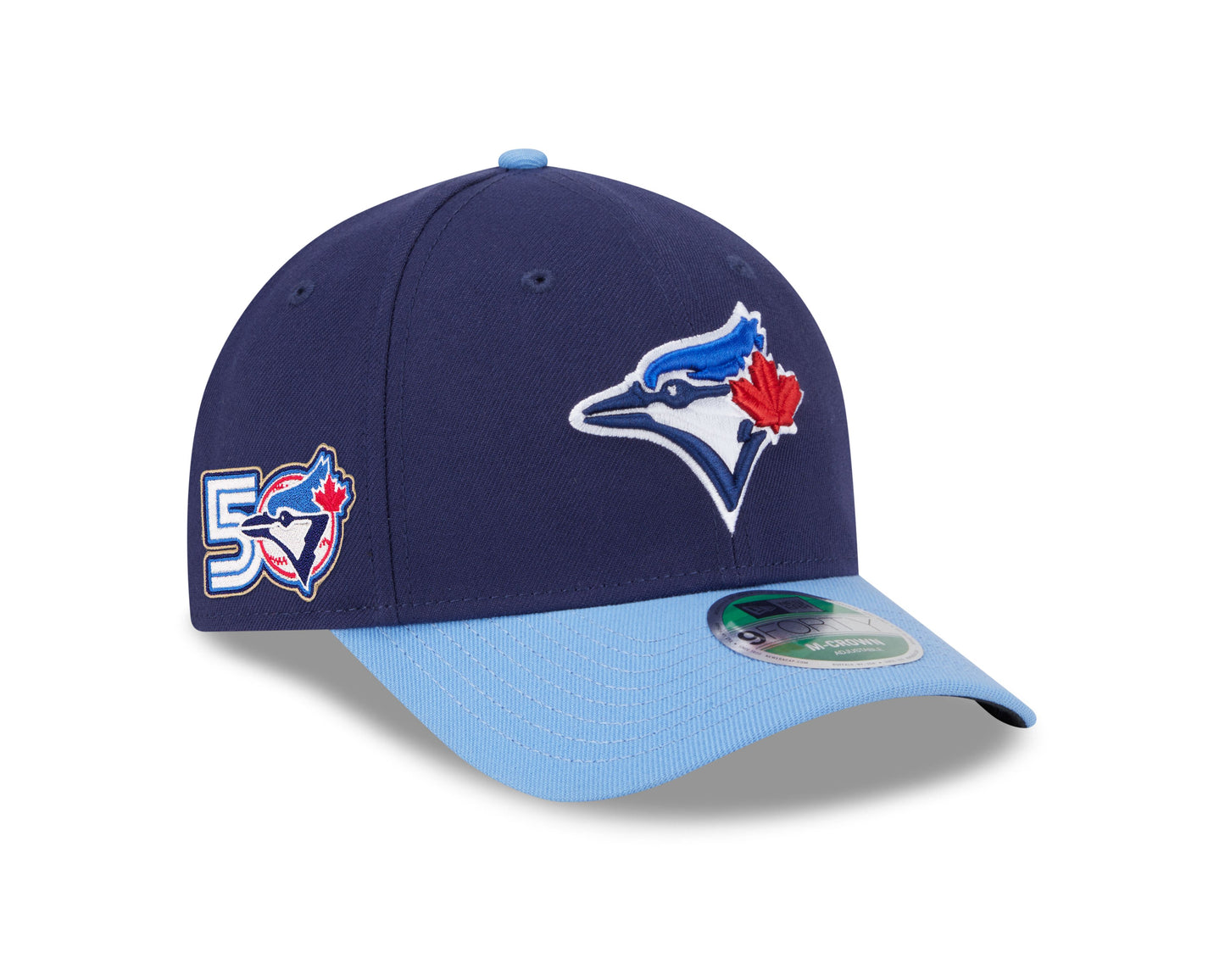 MLB Hat 940 M-Crown 50th Anniversary Side Patch Alternate 4 Player Replica Adjustable Blue Jays (Powder Blue & Navy)