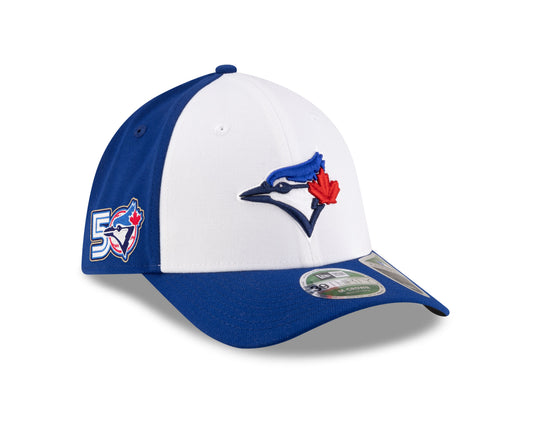 MLB Hat 3930 M Crown Alt3 50th Anniversary Patch Blue Jays