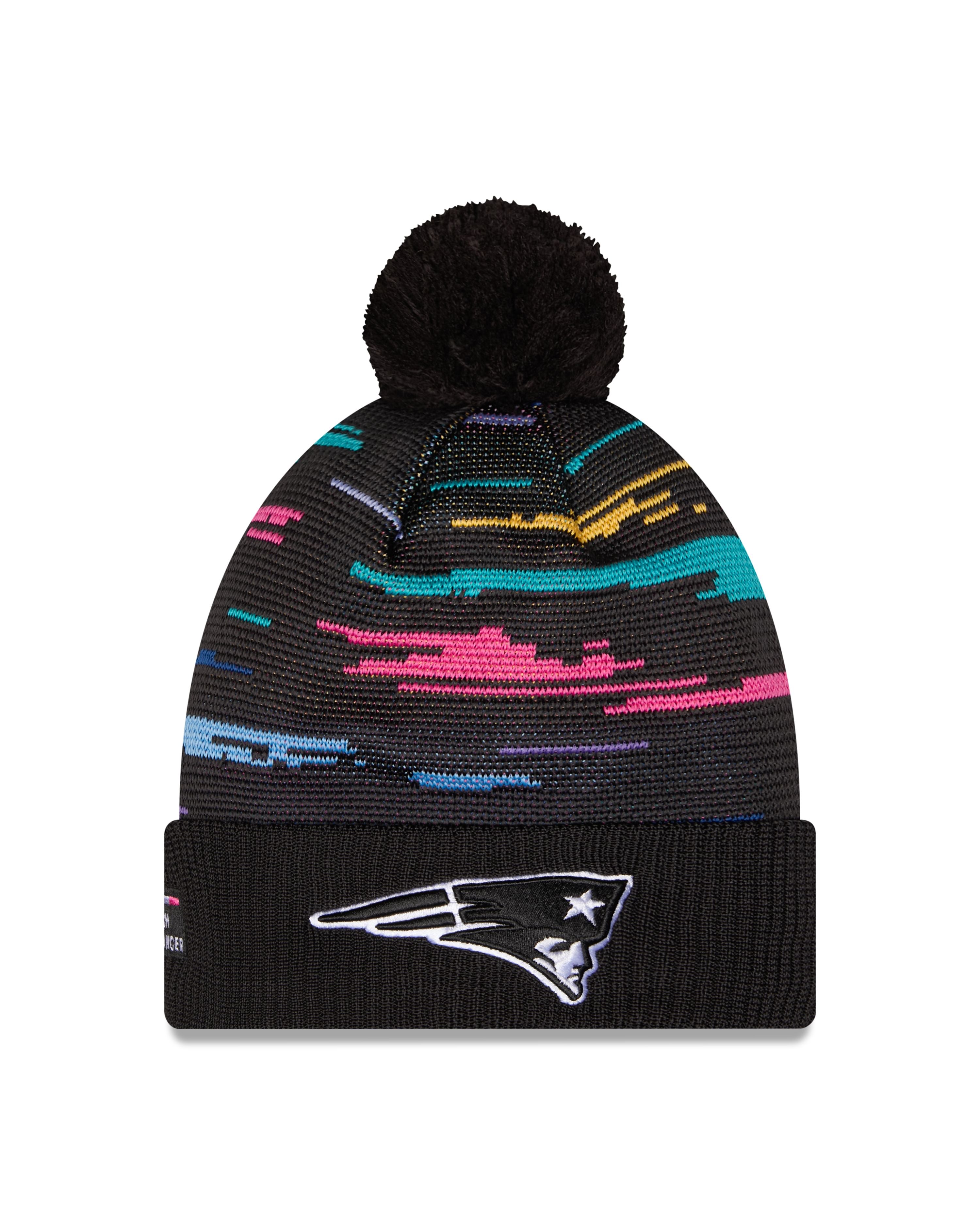 NFL Knit Hat 2026 Sideline  Pom Knit Crucial Catch Patriots