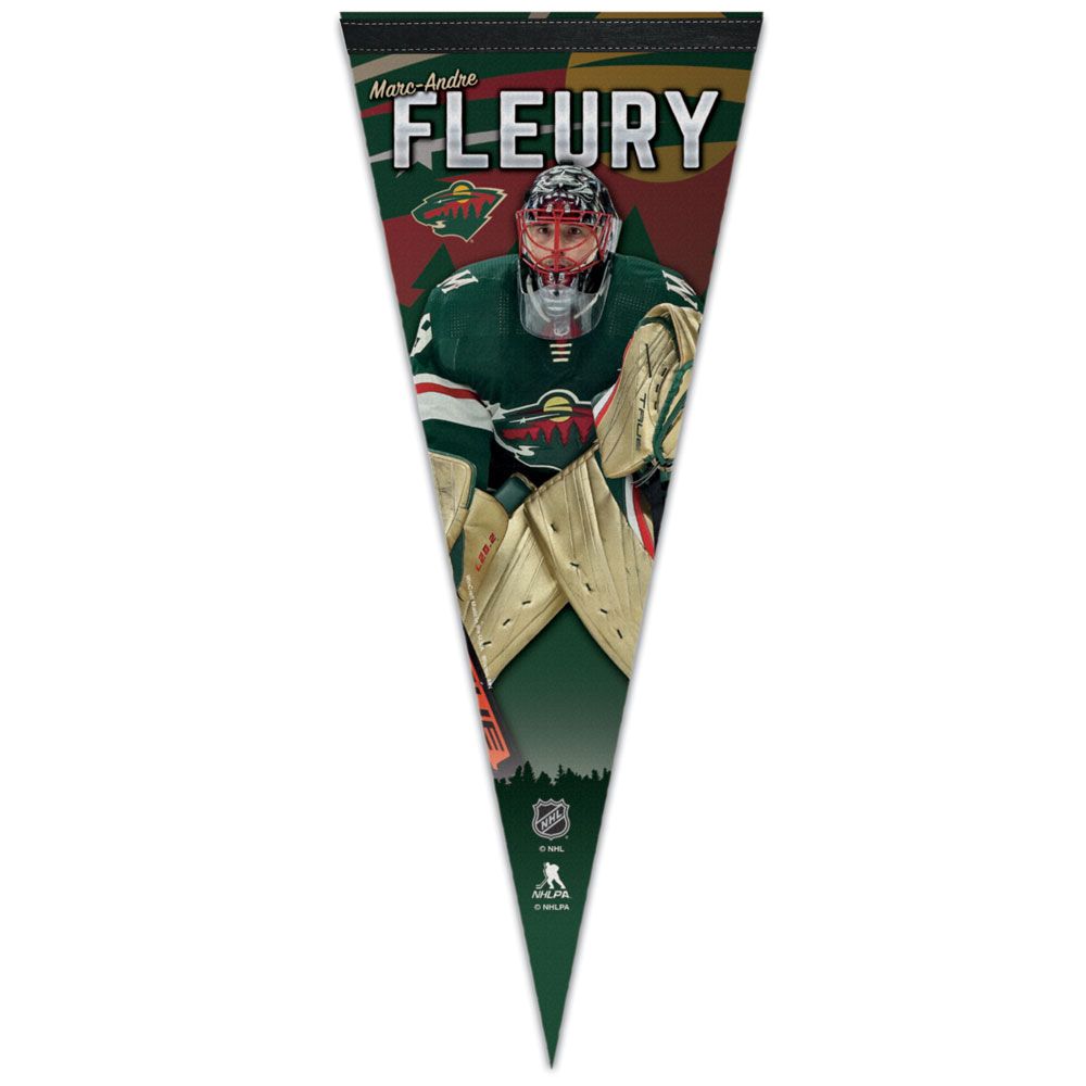 NHL Player Felt Pennant Marc-Andre Fleury Wild