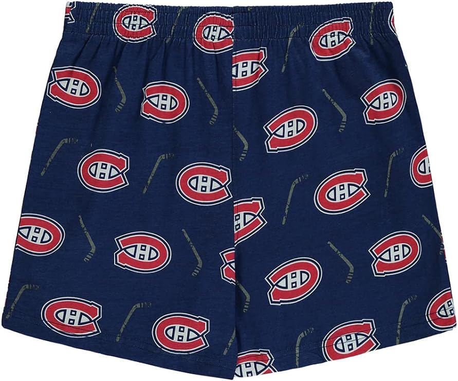 NHL Boxer Shorts Logo Stick Pattern Canadiens