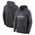 NFL Hoodie Pull Over Toss Sweep Lions (Grey)