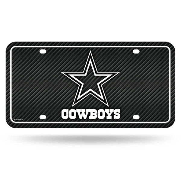 NFL License Plate Metal Carbon Fiber Design Cowboys