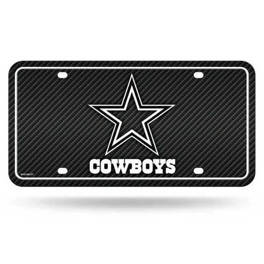 NFL License Plate Metal Carbon Fiber Design Cowboys