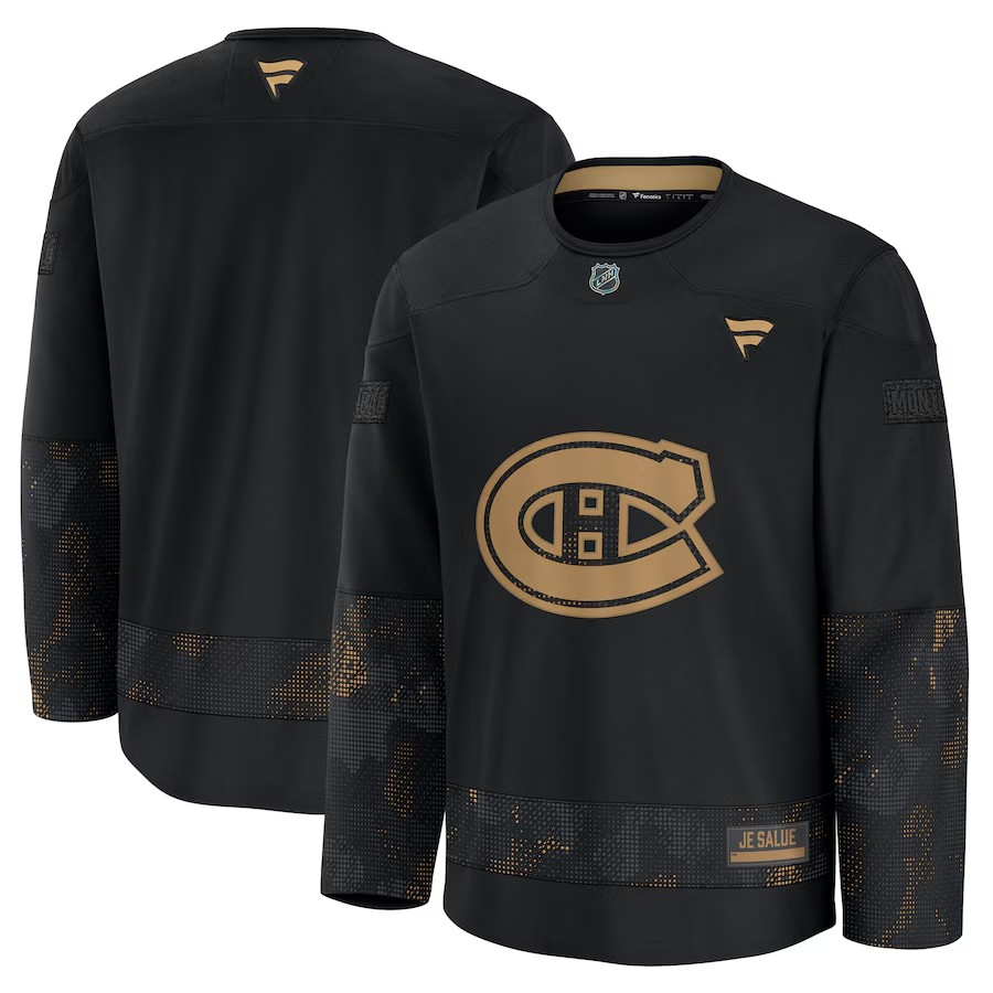 NHL Blank Practice Jersey Military Appreciation 2024 Canadiens
