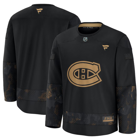 NHL Blank Practice Jersey Military Appreciation 2024 Canadiens