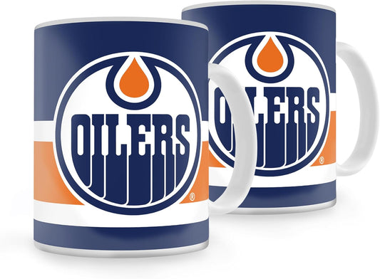 NHL Coffee Mug 11oz Striped Oilers