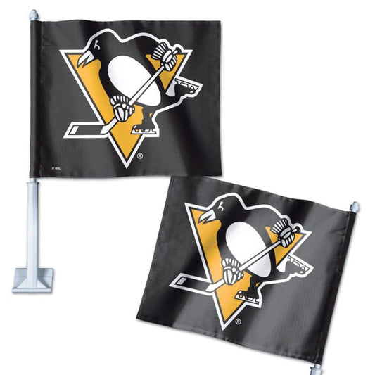 NHL Car Flag 11x15 Logo Penguins