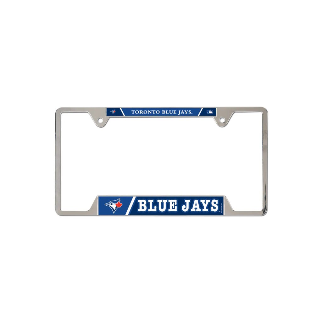 MLB License Plate Frame Metal Blue Jays