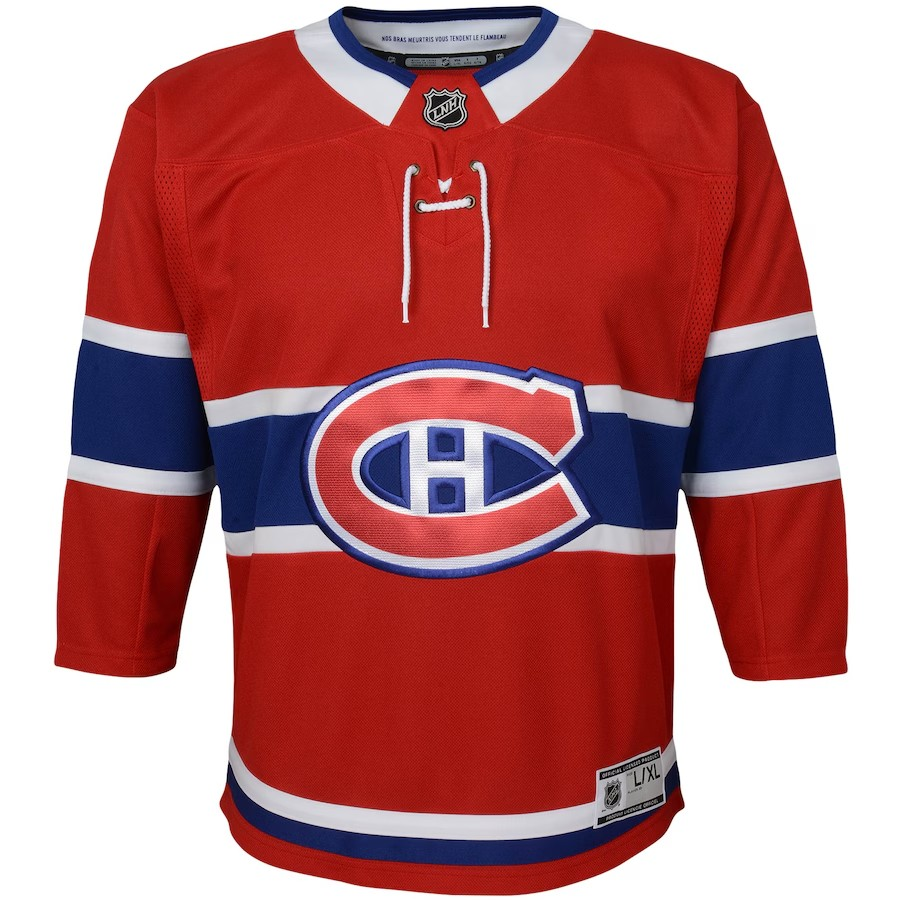 NHL Youth Blank Premier Jersey Home Canadiens