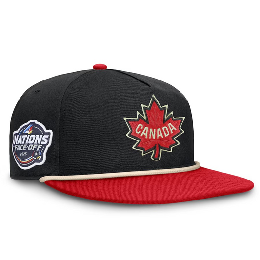 NHL Hat Snapback Black/Red Rope 4 Nations Face-Off Team Canada
