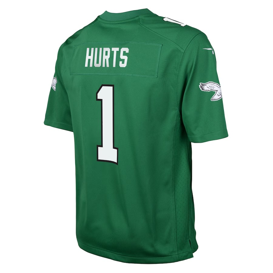 NFL Youth Player Game Jersey Alternate Kelly Green Jalen Hurts Eagles