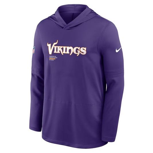 NFL Dri-FIT Long Sleeve Hoodie 2025 Sideline Pure Fury Vikings